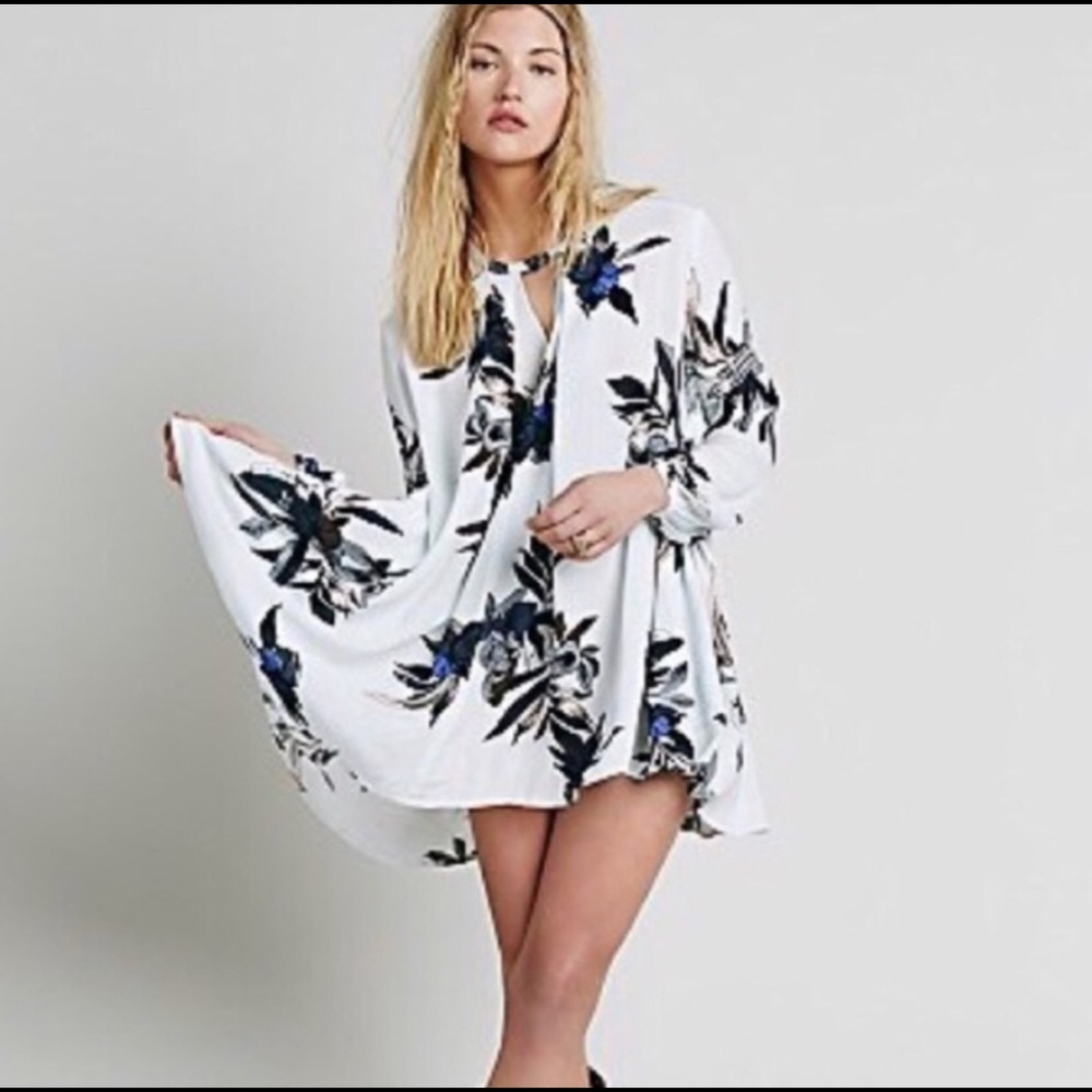 Free People floral tunic dress